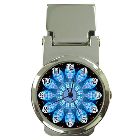 Baby Blue Flower Money Clip Watch from ArtsNow.com Front