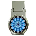 Baby Blue Flower Money Clip Watch