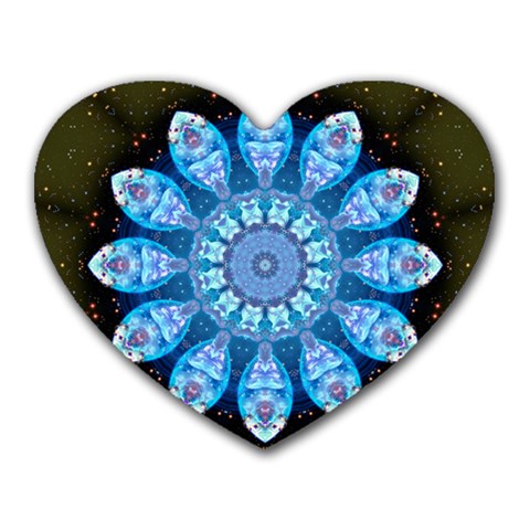 Baby Blue Flower Mousepad (Heart) from ArtsNow.com Front