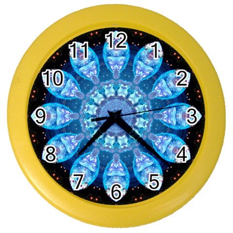 Baby Blue Flower Color Wall Clock from ArtsNow.com Front