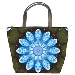 Baby Blue Flower Bucket Bag from ArtsNow.com Front