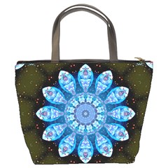 Baby Blue Flower Bucket Bag from ArtsNow.com Back