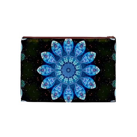 Baby Blue Flower Cosmetic Bag (Medium) from ArtsNow.com Front