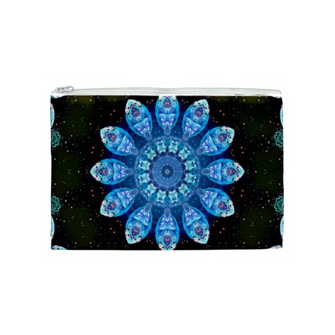 Baby Blue Flower Cosmetic Bag (Medium) from ArtsNow.com Front