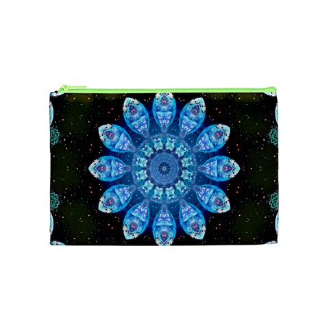 Baby Blue Flower Cosmetic Bag (Medium) from ArtsNow.com Front