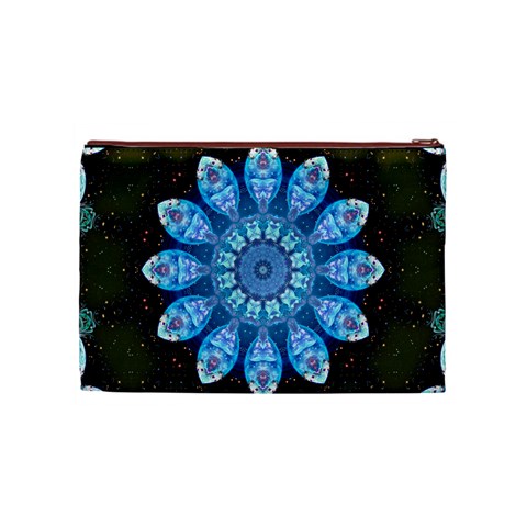 Baby Blue Flower Cosmetic Bag (Medium) from ArtsNow.com Back