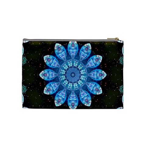 Baby Blue Flower Cosmetic Bag (Medium) from ArtsNow.com Back