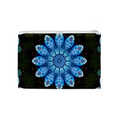 Baby Blue Flower Cosmetic Bag (Medium) from ArtsNow.com Back