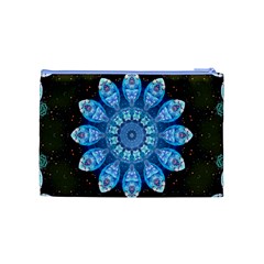 Baby Blue Flower Cosmetic Bag (Medium) from ArtsNow.com Back