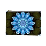 Baby Blue Flower Cosmetic Bag (Large)