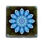 Baby Blue Flower Memory Card Reader with Storage (Square)