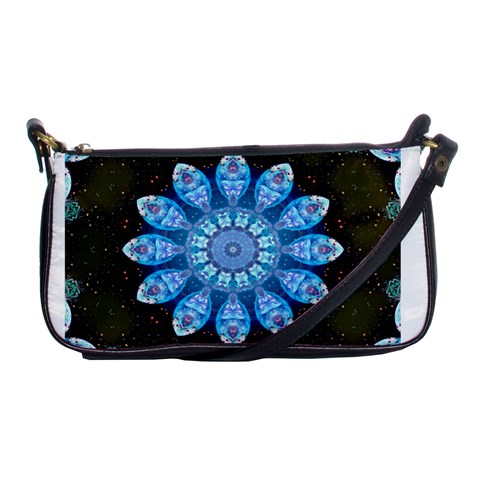 Baby Blue Flower Shoulder Clutch Bag from ArtsNow.com Front