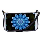 Baby Blue Flower Shoulder Clutch Bag