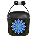 Baby Blue Flower Girls Sling Bag