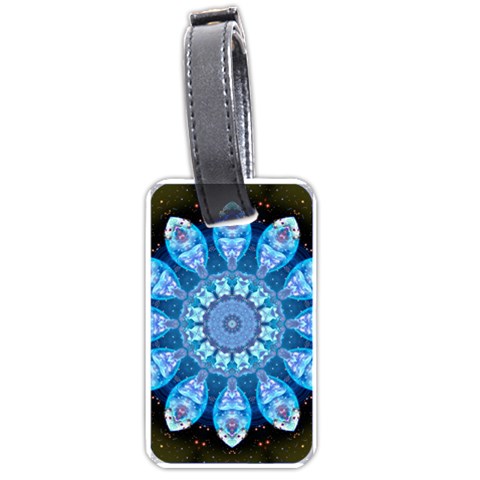 Baby Blue Flower Luggage Tag (one side) from ArtsNow.com Front