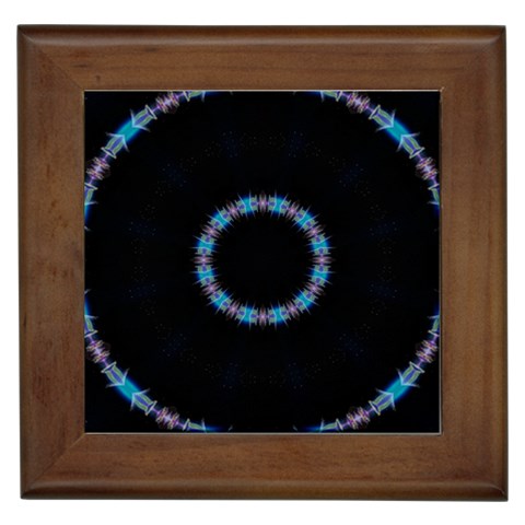 Blue Outline Framed Tile from ArtsNow.com Front