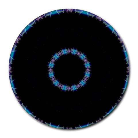 Blue Outline Round Mousepad from ArtsNow.com Front