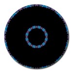 Blue Outline Round Mousepad