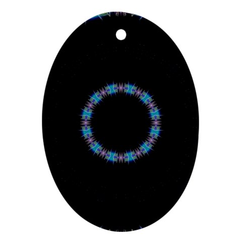 Blue Outline Ornament (Oval) from ArtsNow.com Front