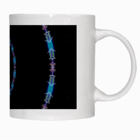 Blue Outline White Mug from ArtsNow.com Right