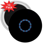 Blue Outline 3  Magnet (10 pack)