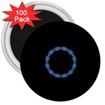 Blue Outline 3  Magnet (100 pack)