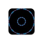 Blue Outline Rubber Coaster (Square)