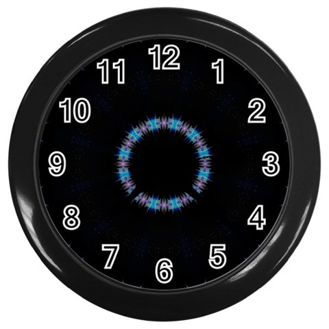 Blue Outline Wall Clock (Black) from ArtsNow.com Front