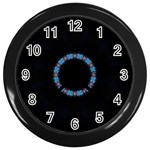 Blue Outline Wall Clock (Black)