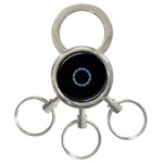 Blue Outline 3-Ring Key Chain