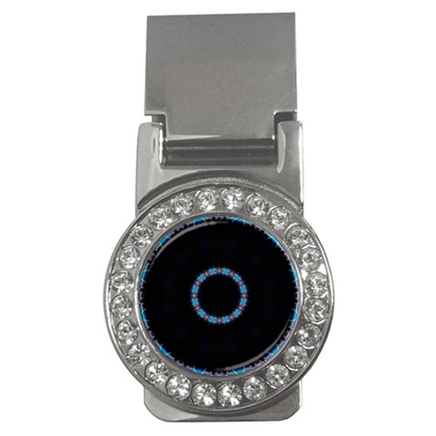 Blue Outline Money Clip (CZ) from ArtsNow.com Front