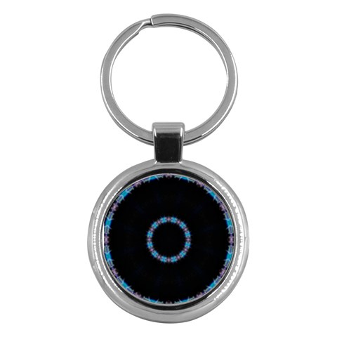 Blue Outline Key Chain (Round) from ArtsNow.com Front