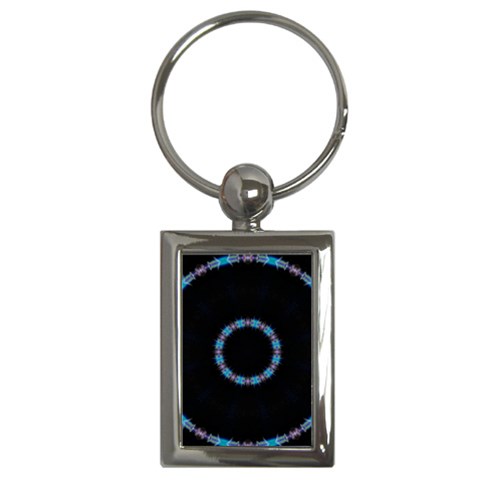 Blue Outline Key Chain (Rectangle) from ArtsNow.com Front