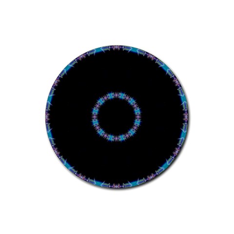 Blue Outline Rubber Coaster (Round) from ArtsNow.com Front