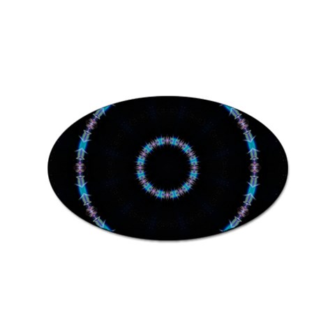 Blue Outline Sticker Oval (10 pack) from ArtsNow.com Front