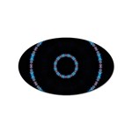 Blue Outline Sticker Oval (10 pack)