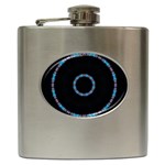 Blue Outline Hip Flask (6 oz)