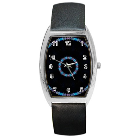 Blue Outline Barrel Style Metal Watch from ArtsNow.com Front