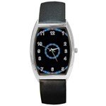 Blue Outline Barrel Style Metal Watch