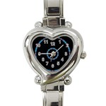 Blue Outline Heart Italian Charm Watch