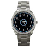 Blue Outline Sport Metal Watch