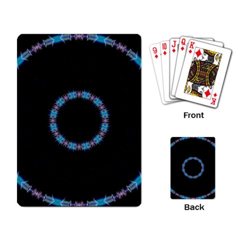 Blue Outline Playing Cards Single Design from ArtsNow.com Back