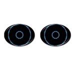 Blue Outline Cufflinks (Oval)