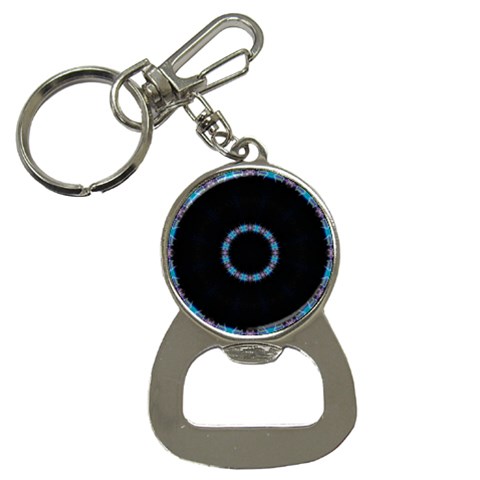 Blue Outline Bottle Opener Key Chain from ArtsNow.com Front