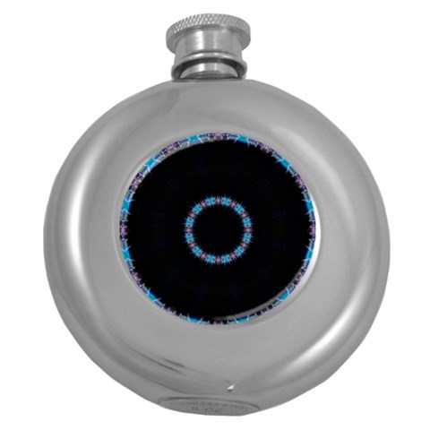 Blue Outline Hip Flask (5 oz) from ArtsNow.com Front