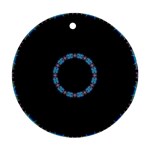 Blue Outline Round Ornament (Two Sides)