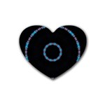 Blue Outline Rubber Coaster (Heart)