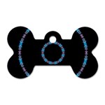 Blue Outline Dog Tag Bone (Two Sides)