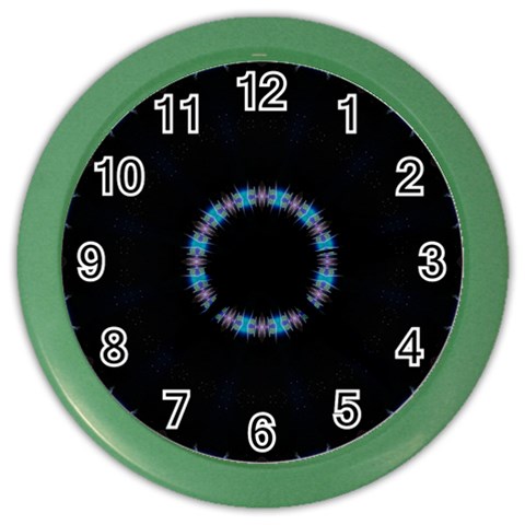 Blue Outline Color Wall Clock from ArtsNow.com Front