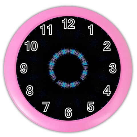 Blue Outline Color Wall Clock from ArtsNow.com Front